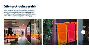 AScreenshot of the everyworks website, showing some information and photos of the Berlin Hauptbahnhof offices