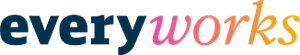 Everyworks logo — the word “every” in dark blue bolded text, the word “works” in a pink to orange gradient italicised text